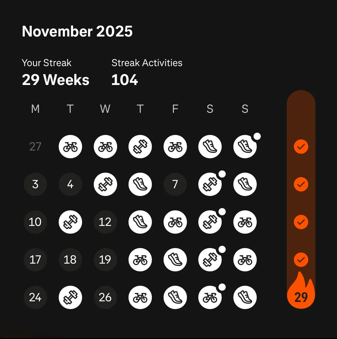 November Strava Record